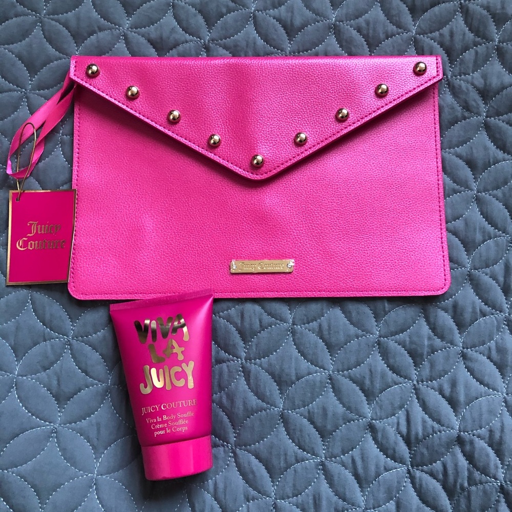 NEW Juicy Couture Clutch and Viva La Juicy Cream
